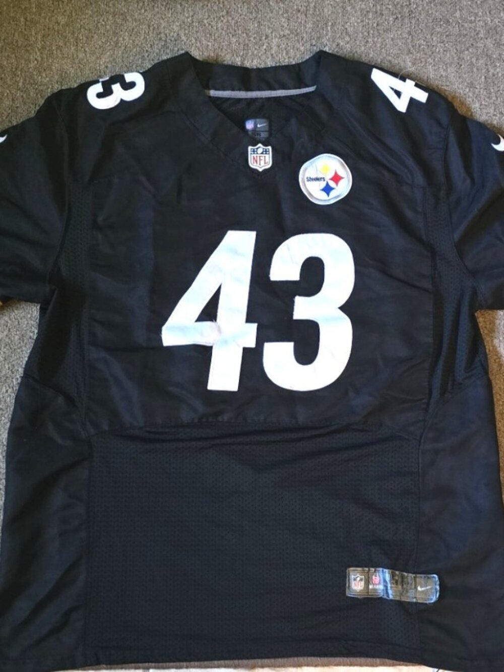 Vintage Pittsburgh Steelers NFL #43 Troy Polamalu 3X XXXL Adult Game Jersey